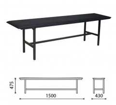 Банкетка без спинки BRABIX Берта Черный