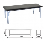 Банкетка без спинки BRABIX Астрид Черный