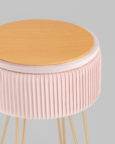Пуф-столик Stool Group Астор светло-розовый