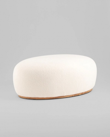 Пуф Stool Group Полли XL тедди белый без ножек