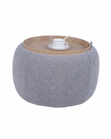 Пуф-трансформер Stool Group Люкке с крышкой серый