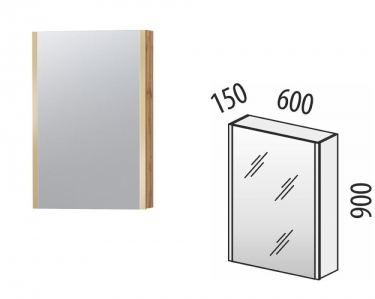 Зеркало с полками лев/прав Витра Монако 402.17