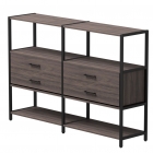 Набор стеллажных систем Everprof Everprof EVO 2 Дуб Пасадена Черный