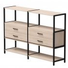 Набор стеллажных систем Everprof Everprof EVO 2 Дуб Соната Черный