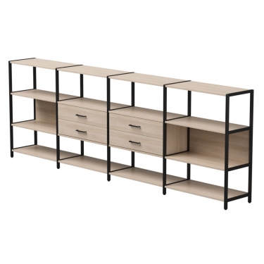 Набор стеллажных систем Everprof Everprof EVO 4 Дуб Соната Черный