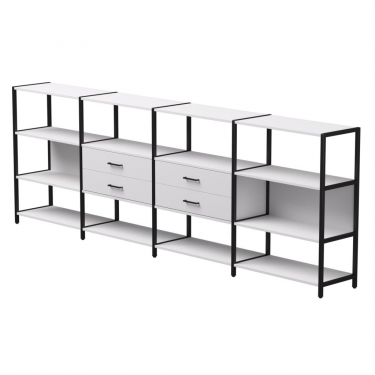 Набор стеллажных систем Everprof Everprof EVO 4 Белый Черный