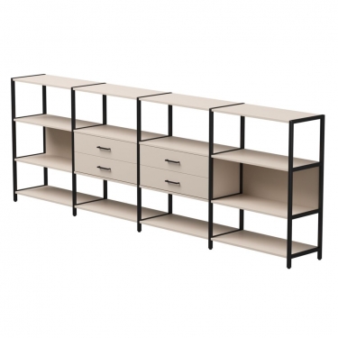 Набор стеллажных систем Everprof Everprof EVO 4 Кашемир Черный