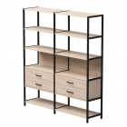 Набор стеллажных систем Everprof Everprof EVO 7 Дуб Соната Черный