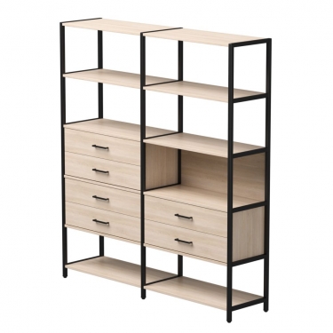 Набор стеллажных систем Everprof Everprof EVO 8 Дуб Соната Черный