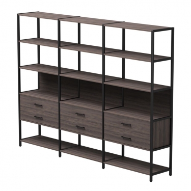 Набор стеллажных систем Everprof Everprof EVO 9 Дуб Пасадена Черный