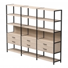 Набор стеллажных систем Everprof Everprof EVO 9 Дуб Соната Черный