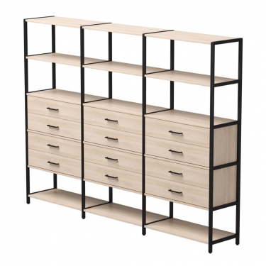 Набор стеллажных систем Everprof Everprof EVO 10 Дуб Соната Черный