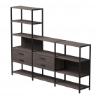 Набор стеллажных систем Everprof Everprof EVO 11 Дуб Пасадена Черный