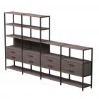 Набор стеллажных систем Everprof Everprof EVO 13 Дуб Пасадена Черный