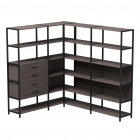 Набор стеллажных систем Everprof Everprof EVO 17 Дуб Пасадена Черный