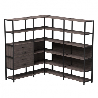 Набор стеллажных систем Everprof Everprof EVO 17 Дуб Пасадена Черный