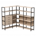 Набор стеллажных систем Everprof Everprof EVO 17 Дуб Соната Черный