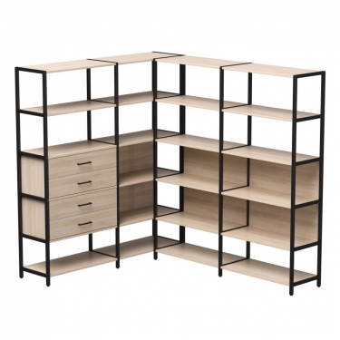 Набор стеллажных систем Everprof Everprof EVO 17 Дуб Соната Черный