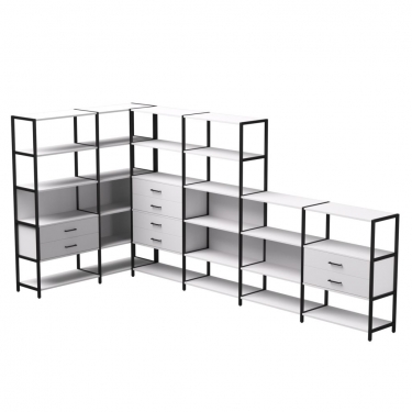 Набор стеллажных систем Everprof Everprof EVO 18 Белый Черный