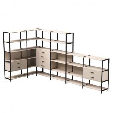 Набор стеллажных систем Everprof Everprof EVO 18 Кашемир Черный