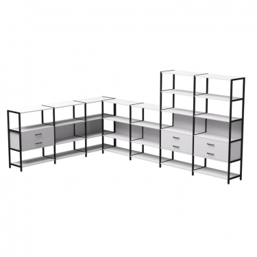 Набор стеллажных систем Everprof Everprof EVO 19 Белый Черный