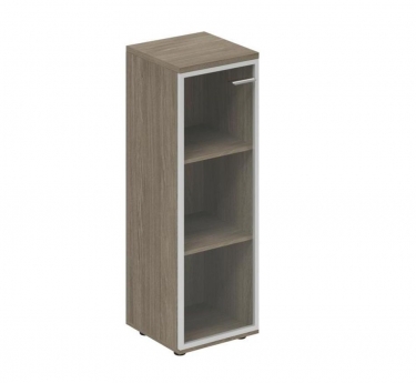 Шкаф средний со стеклом, задняя стенка ХДФ левый Норден Wing WN.802.OD.AL.L Дуб темный