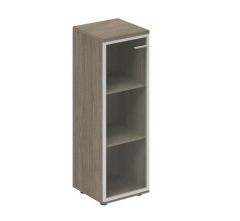 Шкаф средний со стеклом, задняя стенка ХДФ левый Норден Wing WN.802.OD.AL.L Дуб темный