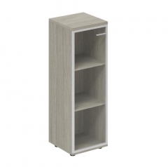 Шкаф средний со стеклом, задняя стенка ХДФ левый Норден Wing WN.802.OL.AL.L Дуб светлый