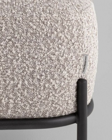 Пуф Stool Group Стоун П ткань букле серо-бежевый