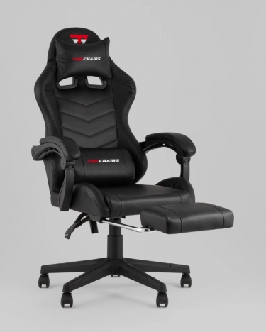 Кресло спортивное Stool Group TopChairs Prophet с оттоманкой черный