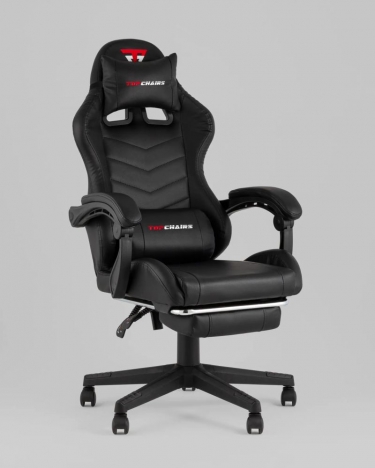 Кресло спортивное Stool Group TopChairs Prophet с оттоманкой черный