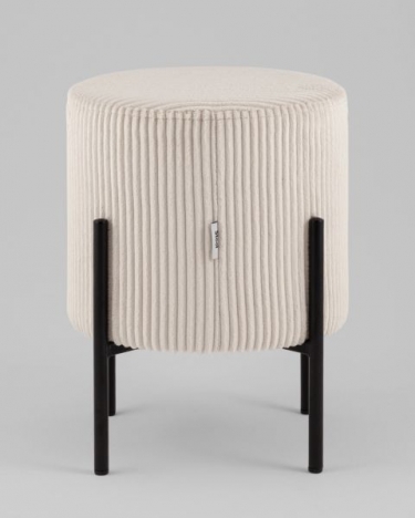 Пуф Stool Group Кейси велюр рельефный молочный