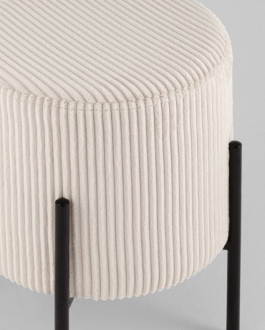 Пуф Stool Group Кейси велюр рельефный молочный