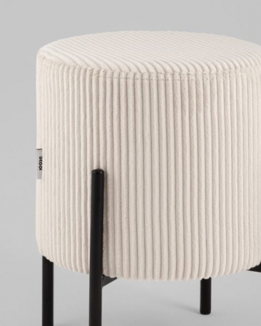 Пуф Stool Group Кейси велюр рельефный молочный