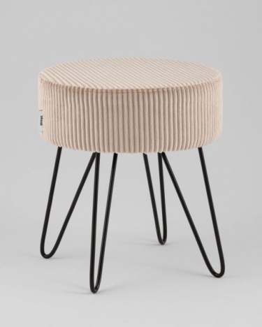 Пуф Stool Group Спейси велюр рельефный бежевый