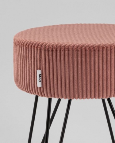 Пуф Stool Group Спейси велюр рельефный коралловый
