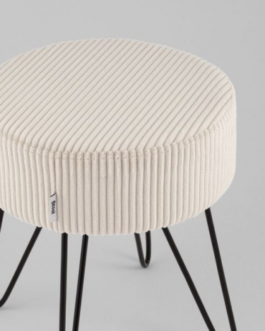 Пуф Stool Group Спейси велюр рельефный молочный