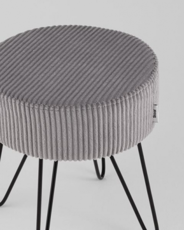 Пуф Stool Group Спейси велюр рельефный светло-серый