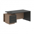 Стол руководителя левый Skyland VELION VCT 1890 L Яшма черный Кобра