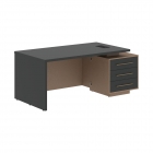 Стол руководителя правый Skyland VELION VCT 1890 R Яшма черный Кобра