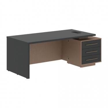 Стол руководителя правый Skyland VELION VCT 2090 R Яшма черный Кобра