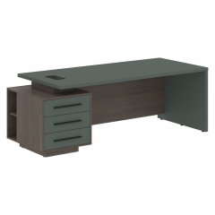 Стол руководителя левый Skyland VELION VCT 2290 L Нефрит Дуб Сильвер