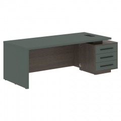 Стол руководителя правый Skyland VELION VCT 2290 R Нефрит Дуб Сильвер