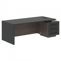 Стол руководителя правый Skyland VELION VCT 2290 R Яшма черный Дуб Сильвер