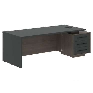 Стол руководителя правый Skyland VELION VCT 2290 R Яшма черный Кобра