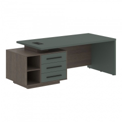 Стол руководителя левый Skyland VELION VCT 2190 L Нефрит Дуб Сильвер