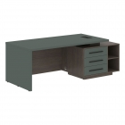 Стол руководителя правый Skyland VELION VCT 2190 R Нефрит Дуб Сильвер