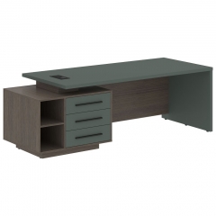 Стол руководителя левый Skyland VELION VCT 2390 L Нефрит Дуб Сильвер