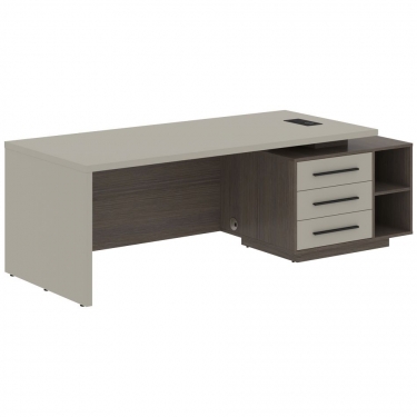 Стол руководителя правый Skyland VELION VCT 2390 R Аметист Дуб Сильвер