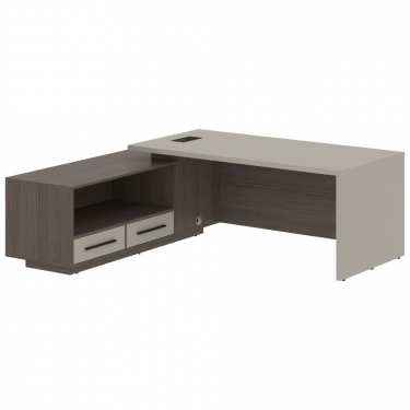 Стол руководителя левый Skyland VELION VCT 2119 L Аметист Дуб Сильвер